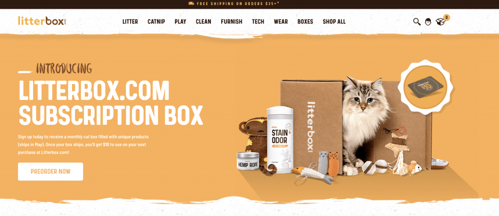 Cat shop box subscription